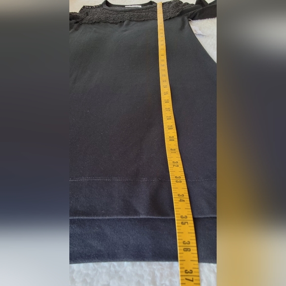 Black Lace Bodice Sweater Dress - Picture 5 of 12